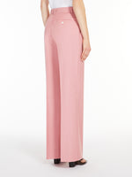 Wool, silk and mohair wide-leg trousers