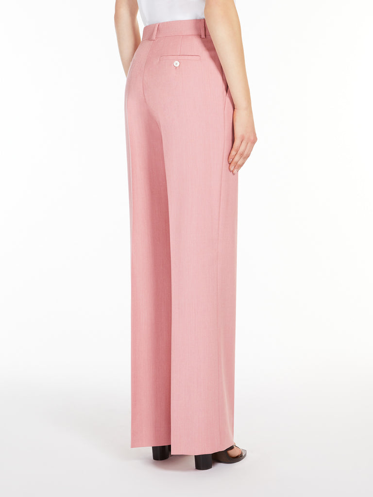 Wool, silk and mohair wide-leg trousers