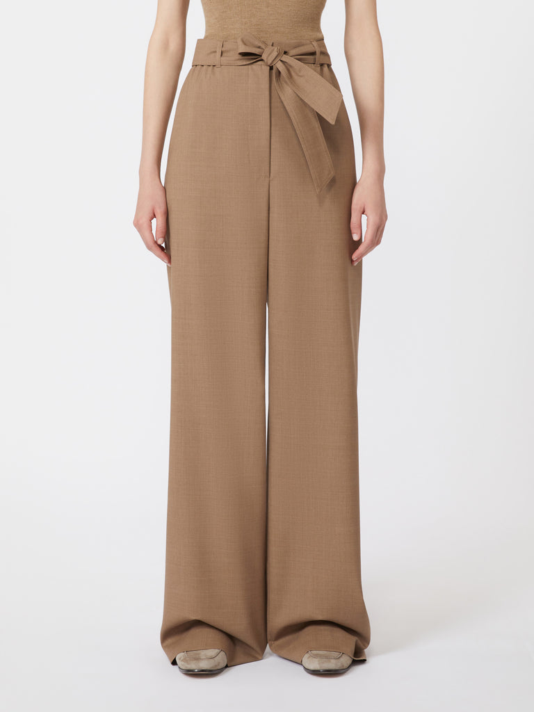 Stretch wool cloth trousers