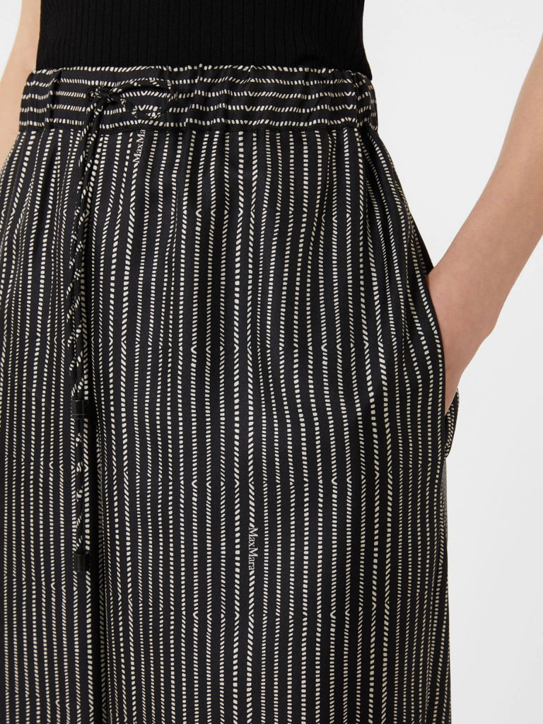 max mara wide-fit printed silk trousers for women