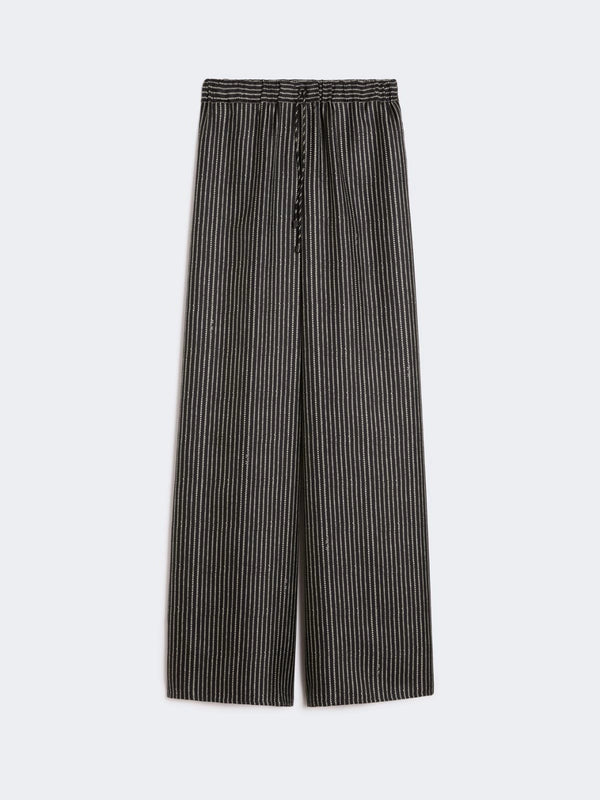 max mara wide-fit printed silk trousers for women