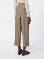 Pinstripe wool trousers