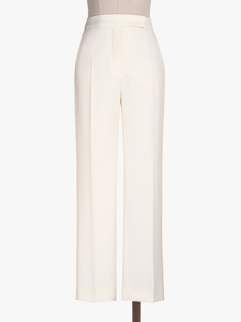 max mara slim-fit trousers in wool and mohair canvas