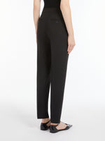 Slim-Fit Trousers In Wool And Mohair Canvas for Women - Black - Max Mara UAE