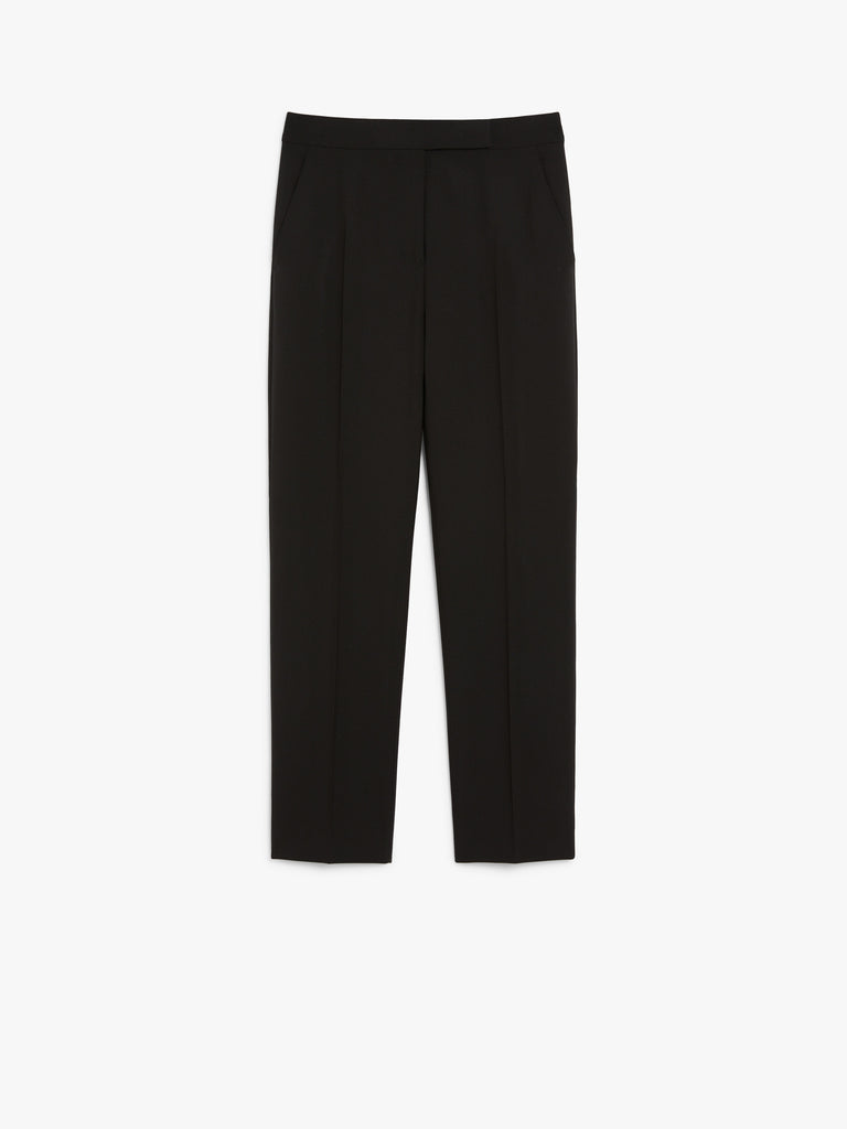 max mara slim-fit trousers in wool and mohair canvas