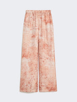 Wide-fit printed silk trousers