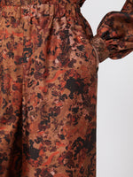 Wide-fit printed silk trousers