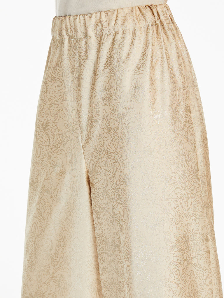 max mara printed silk trousers