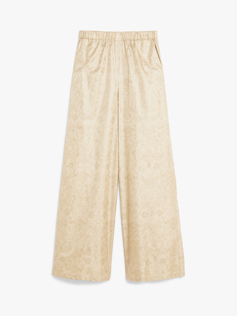 max mara printed silk trousers