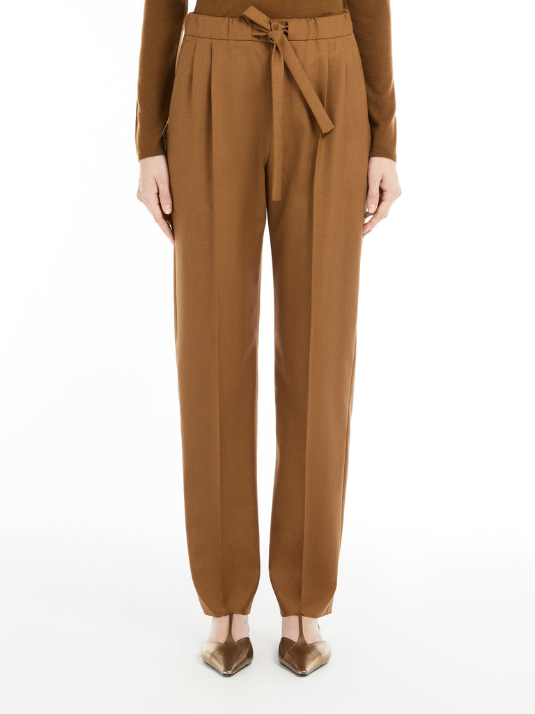 Cashmere foulé trousers