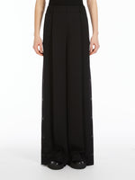Wool and mohair wide-leg trousers