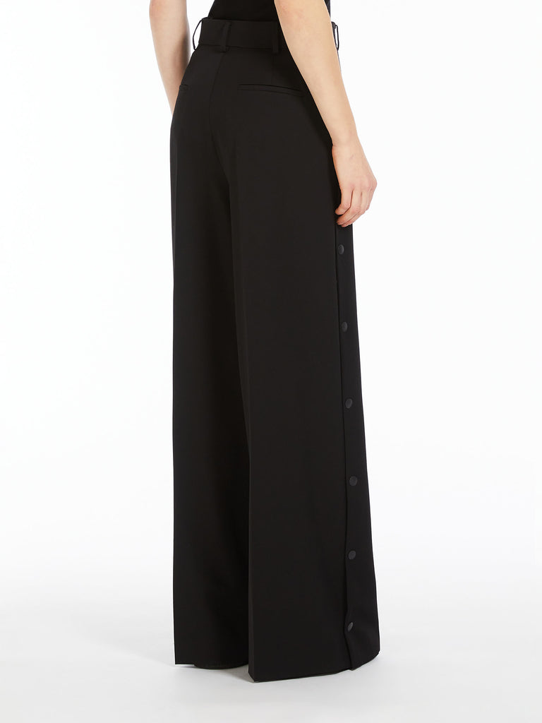 Wool and mohair wide-leg trousers