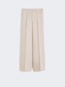 Wide-Leg Trousers In Linen Basketweave for Women - Sand - Max Mara UAE
