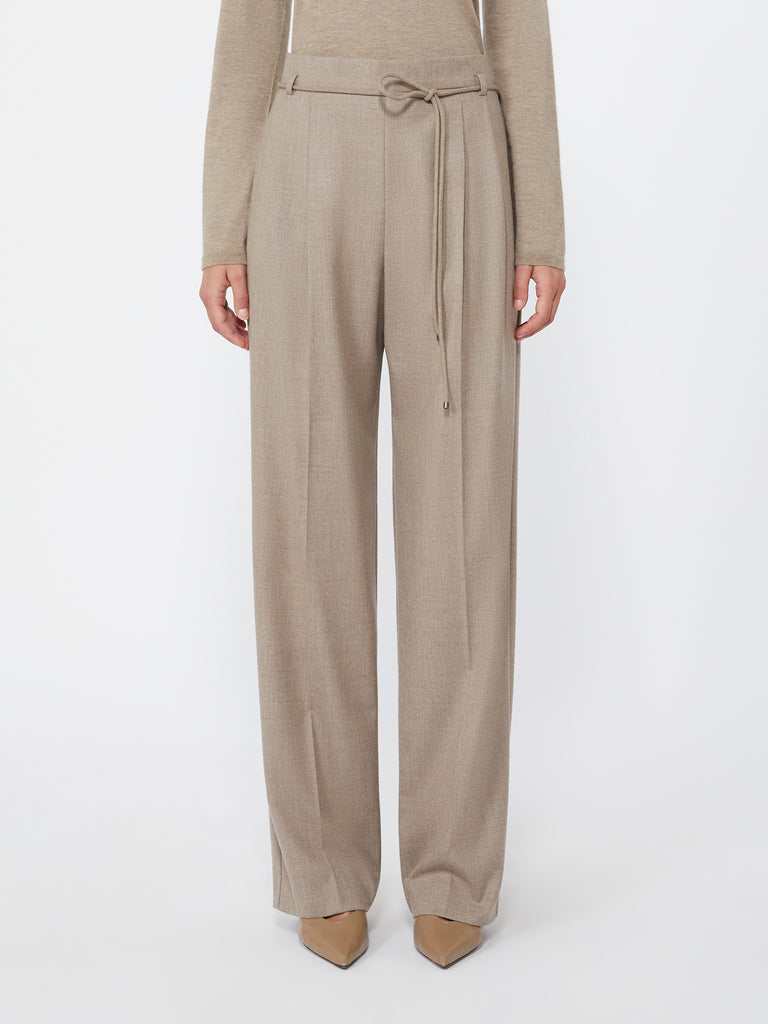 max mara slim cashmere foule trousers