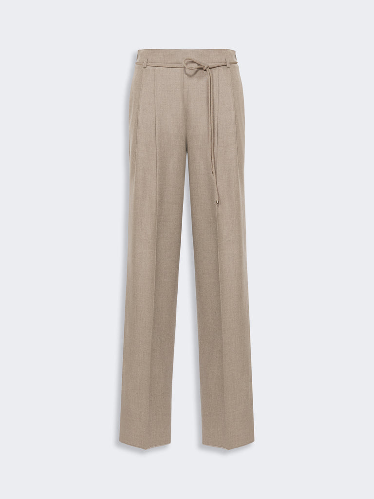 max mara slim cashmere foule trousers