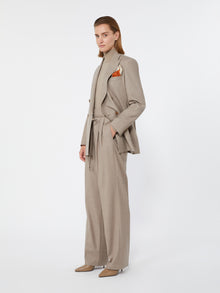 max mara slim cashmere foule trousers for women