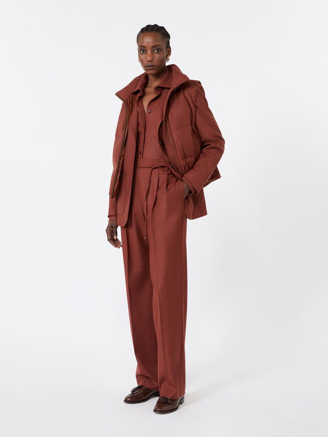 max mara slim cashmere foule trousers for women
