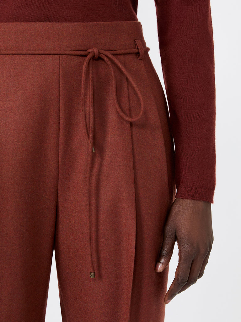 max mara slim cashmere foule trousers