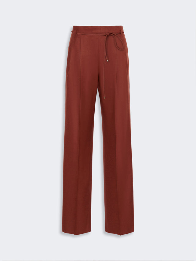 max mara slim cashmere foule trousers for women
