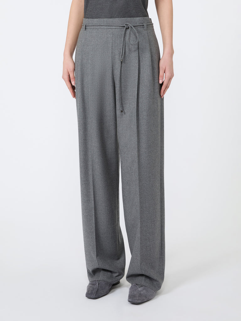 max mara slim cashmere foule trousers