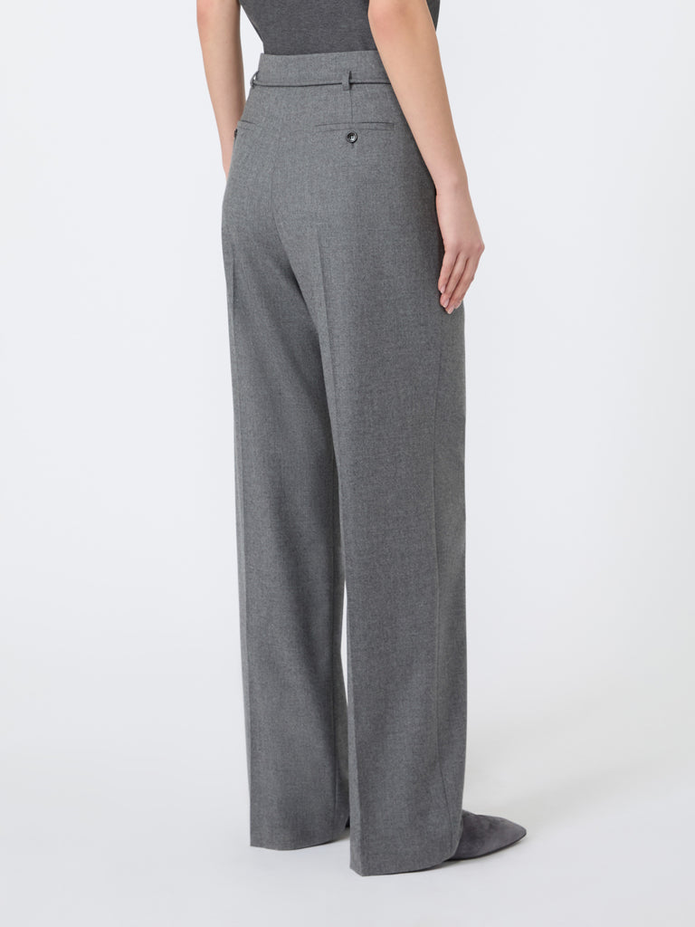 max mara slim cashmere foule trousers