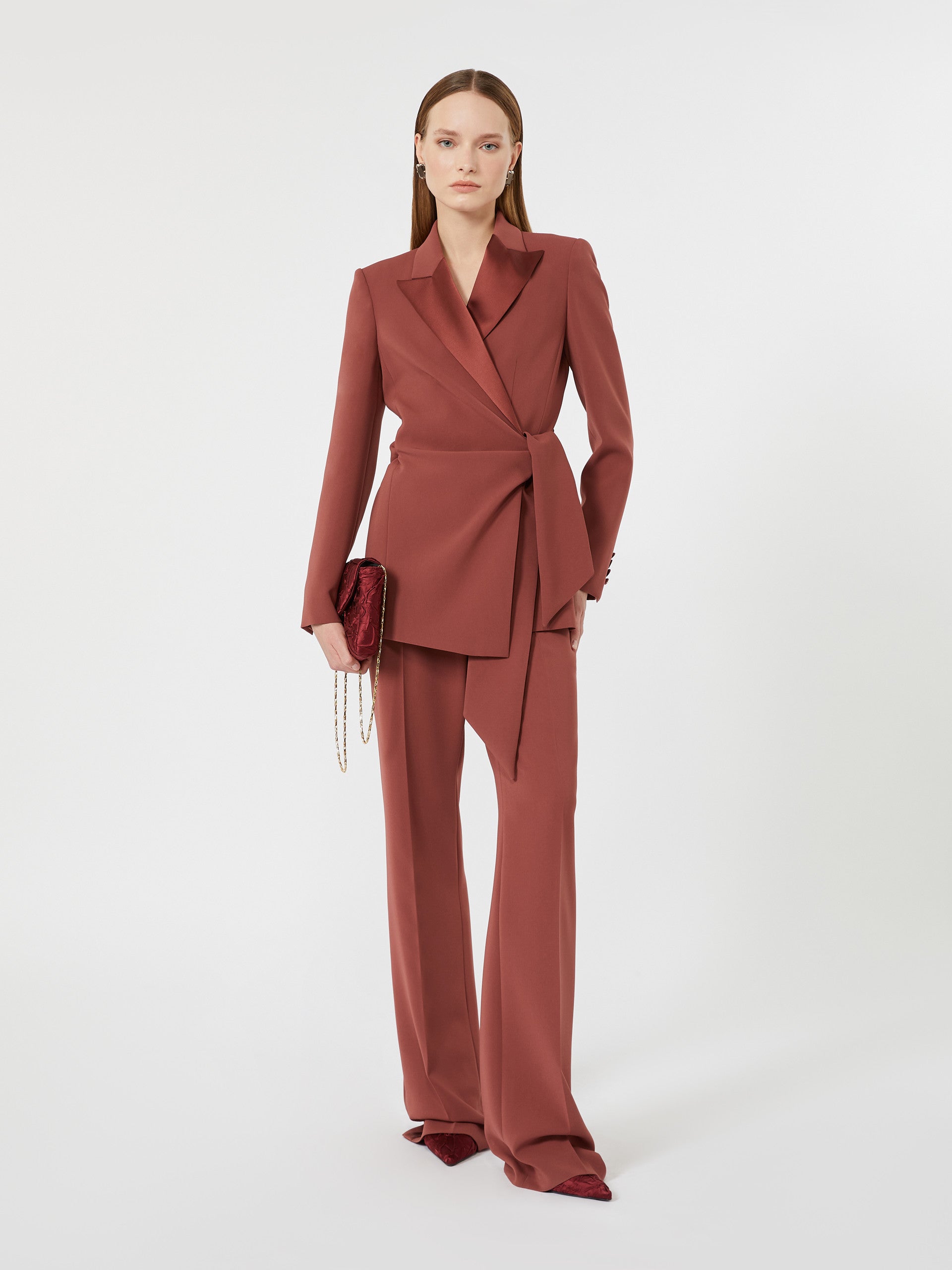 max mara tuxedo-style cady trousers for women