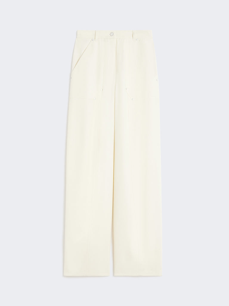 max mara denim-effect wool trousers
