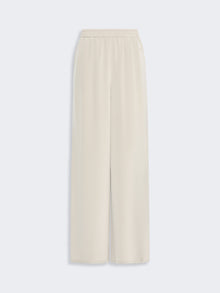 Relaxed-Fit Heavy Silk Trousers for Women - Stone - Max Mara UAE