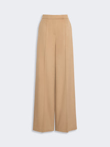 max mara wide sable-look camel trousers for women