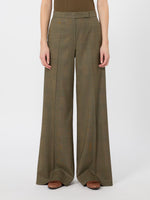 max mara glen plaid wool trousers for women