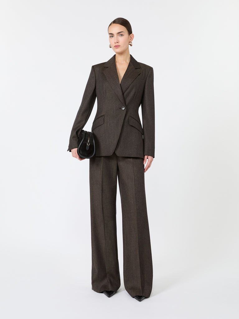 max mara denim-look wool trousers
