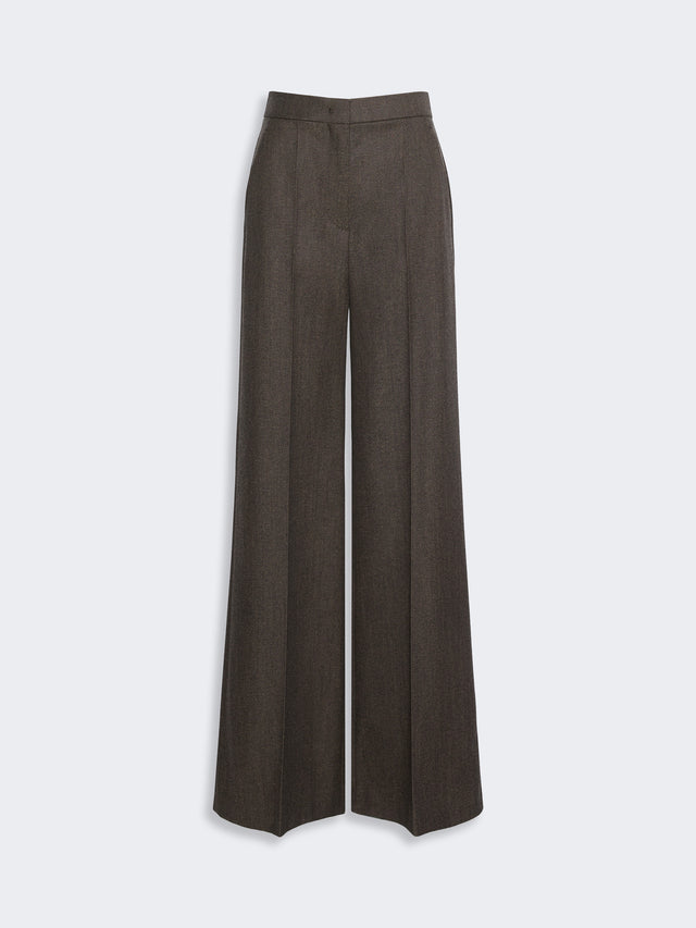 Denim-Look Wool Trousers for Women - Black - Max Mara UAE