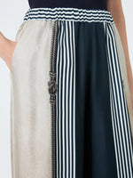 Wide-Fit Printed Silk Trousers for Women - Ultramarine - Max Mara UAE
