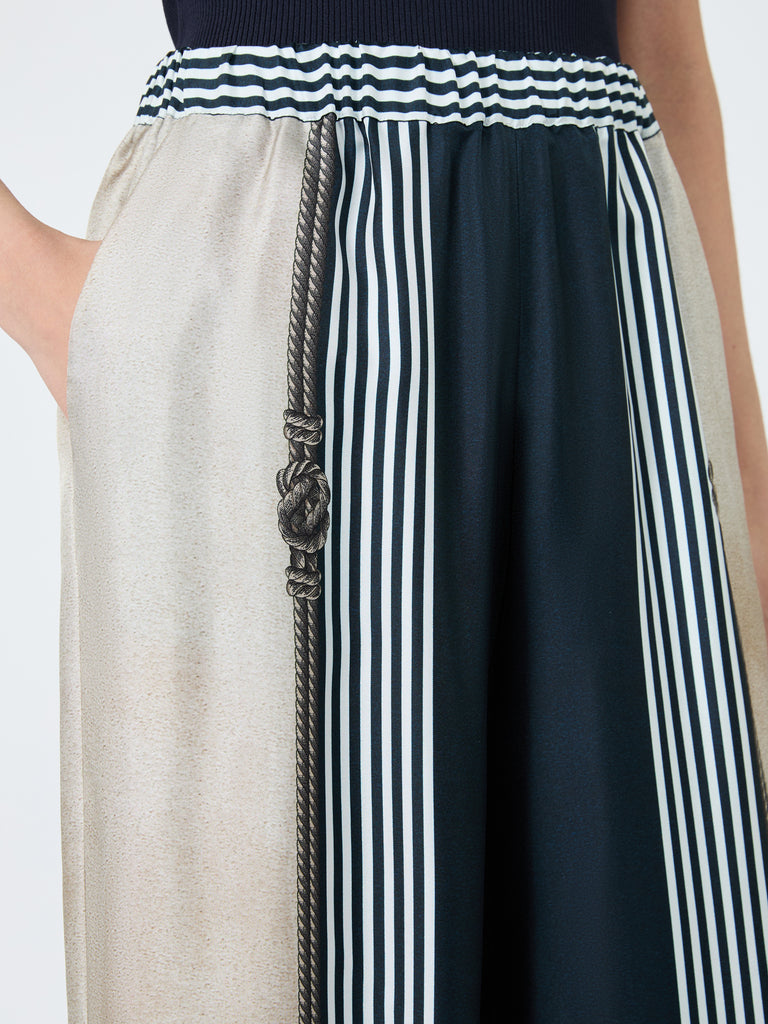 max mara wide-fit printed silk trousers