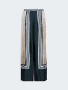 max mara wide-fit printed silk trousers for women