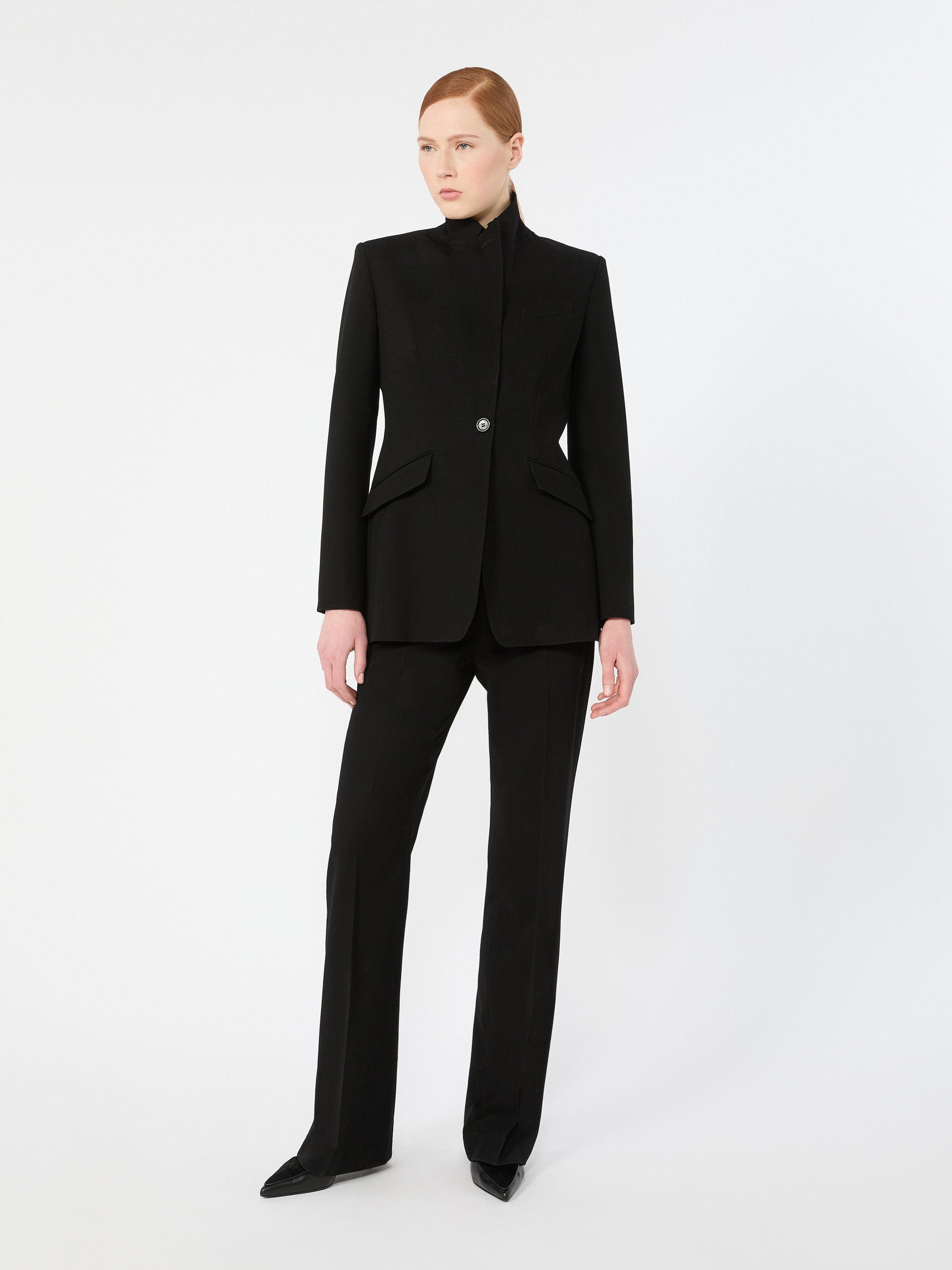 max mara wool gabardine trousers for women