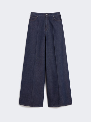 Wide-leg denim jeans