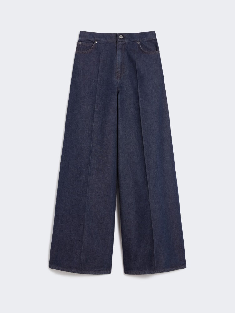 Wide-leg denim jeans