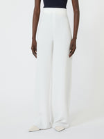 Cady Wide-Leg Trousers for Women - White - Max Mara UAE