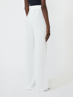 Cady Wide-Leg Trousers for Women - White - Max Mara UAE