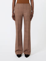 max mara slim patterned wool grisaille trousers for women