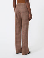 max mara slim patterned wool grisaille trousers for women