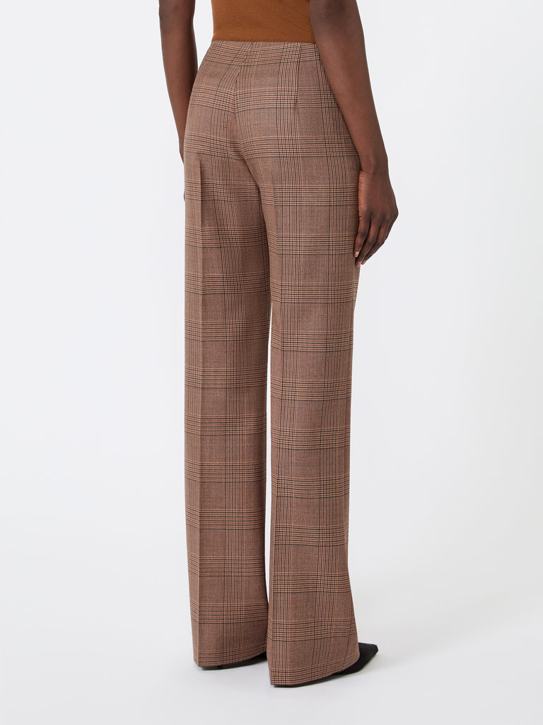 max mara slim patterned wool grisaille trousers