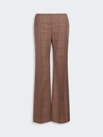 max mara slim patterned wool grisaille trousers for women