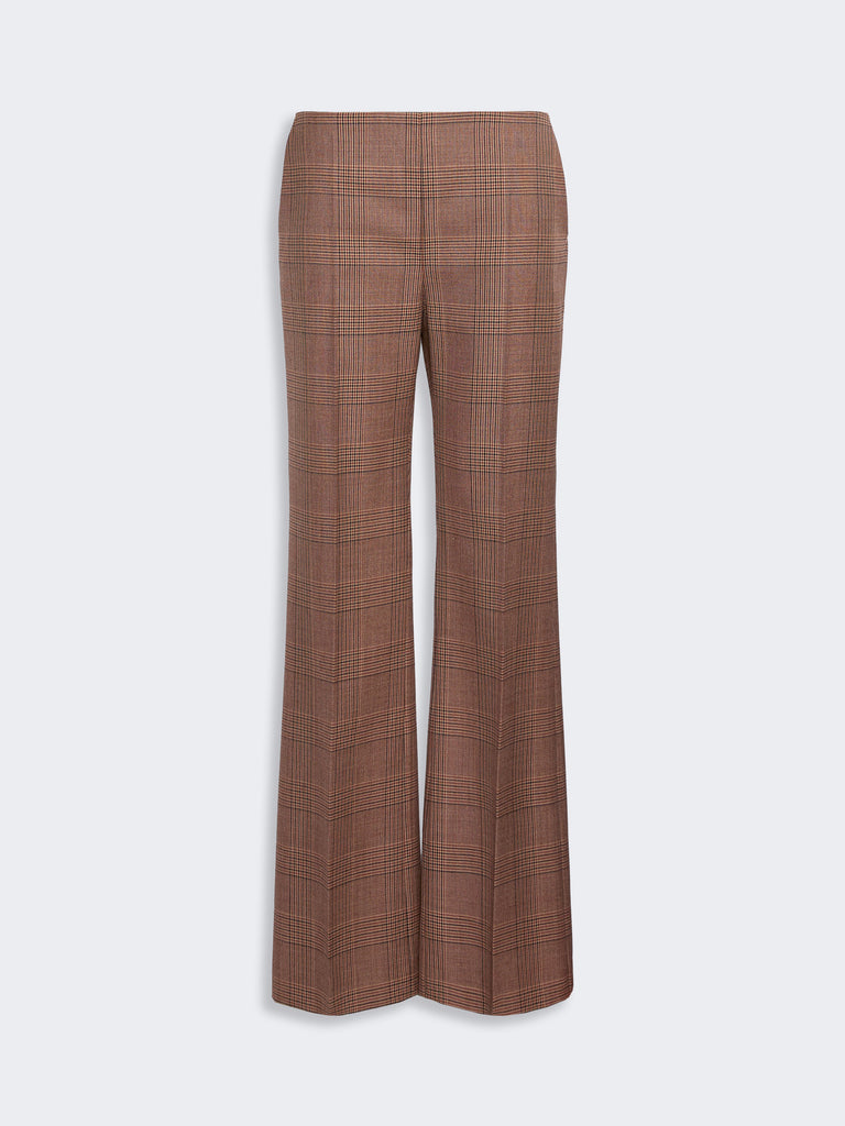 max mara slim patterned wool grisaille trousers