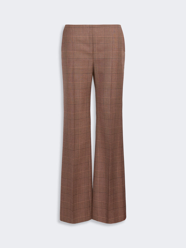 max mara slim patterned wool grisaille trousers for women