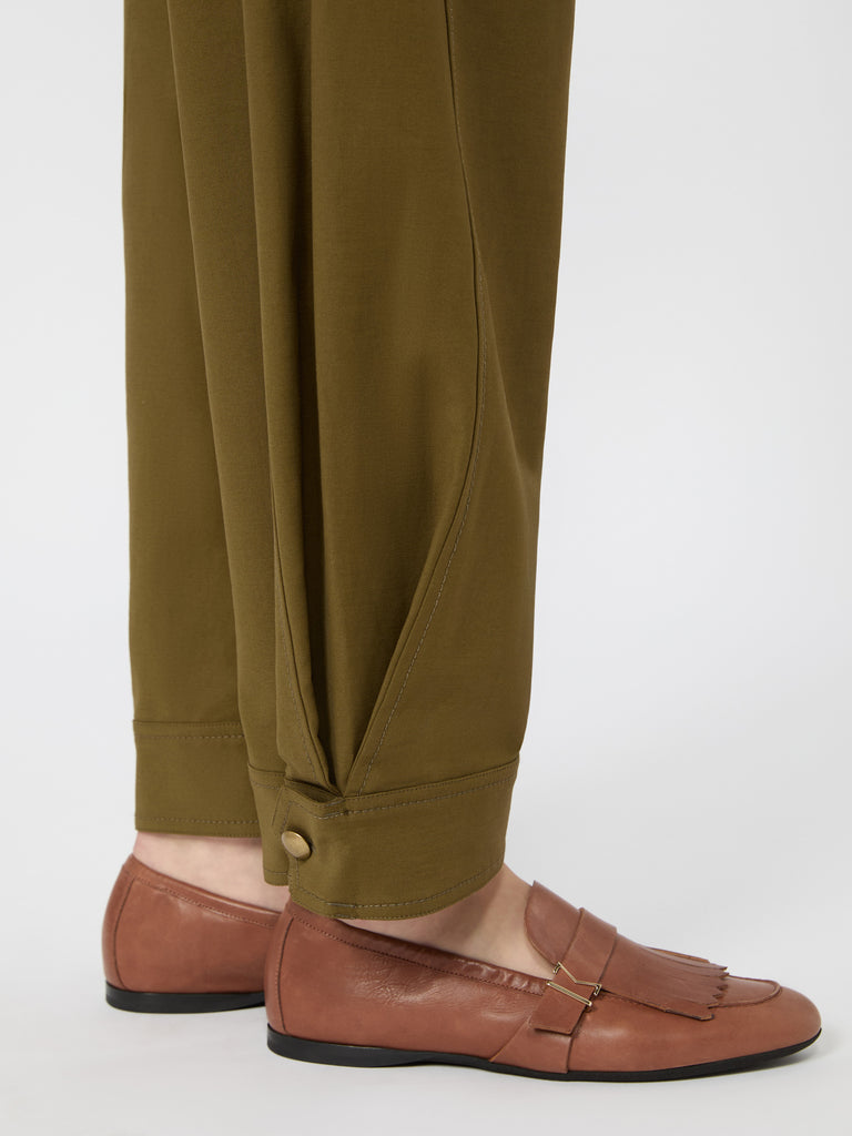max mara stretch cotton canvas trousers