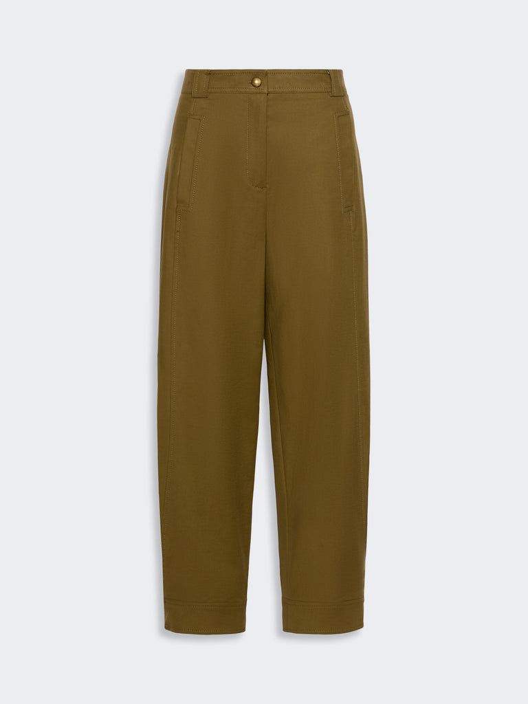 max mara stretch cotton canvas trousers
