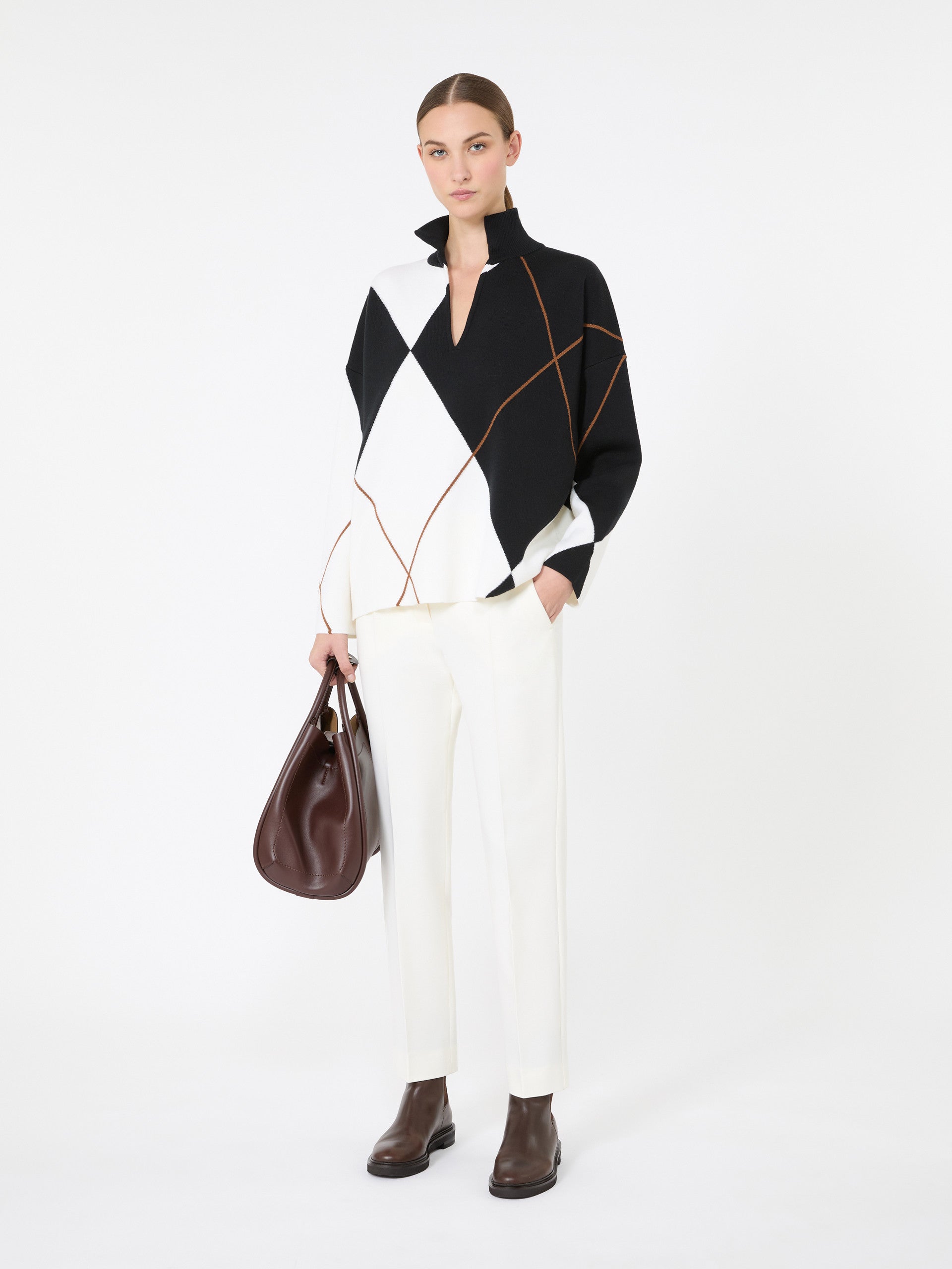 Max Mara Slim double woollen cloth trousers for Women