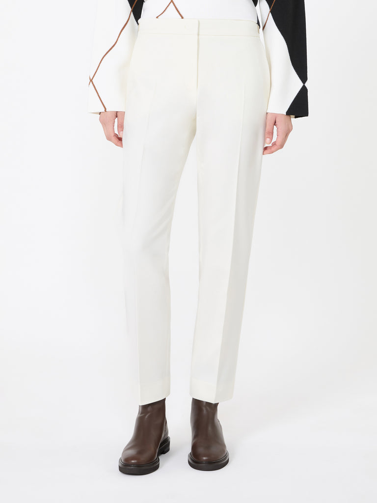 max mara slim double woollen cloth trousers